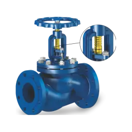 Фото товара клапан невозвратно-запорный фланцевый проходной с внешней пружиной с индикатором с крышкой на болтах DN 100 PN 25 вид спереди