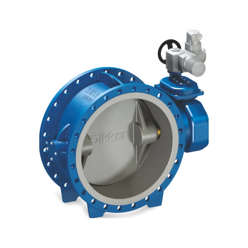 затвор с электрическим приводом с обрезиненным диском DN 1300 PN 16