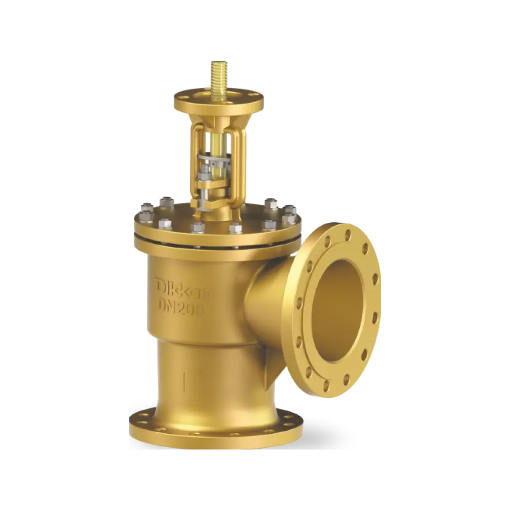 клапан невозвратно-запорный угловой с верхним ISO-фланцем DN 125 PN 16