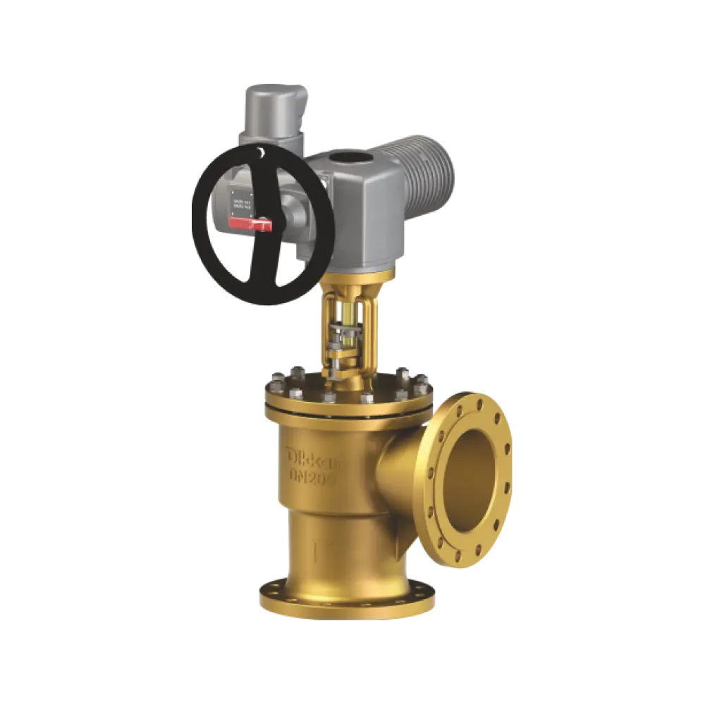 клапан запорный угловой с электрическим приводом DN 25 PN 16