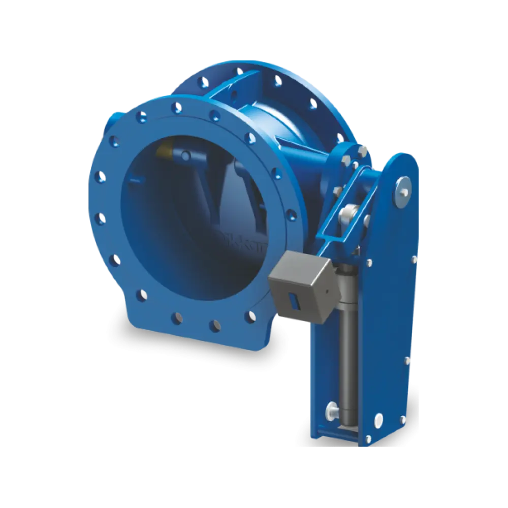 затвор обратный наклонный с гидравлическим демпфером захлопка DN 150 PN 16