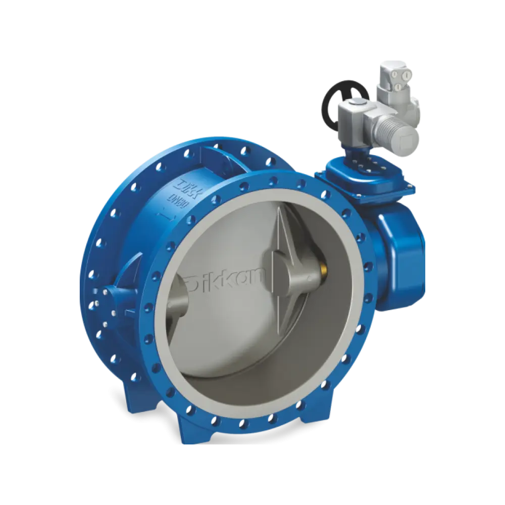 затвор с электрическим приводом с обрезиненным диском DN 1600 PN 10