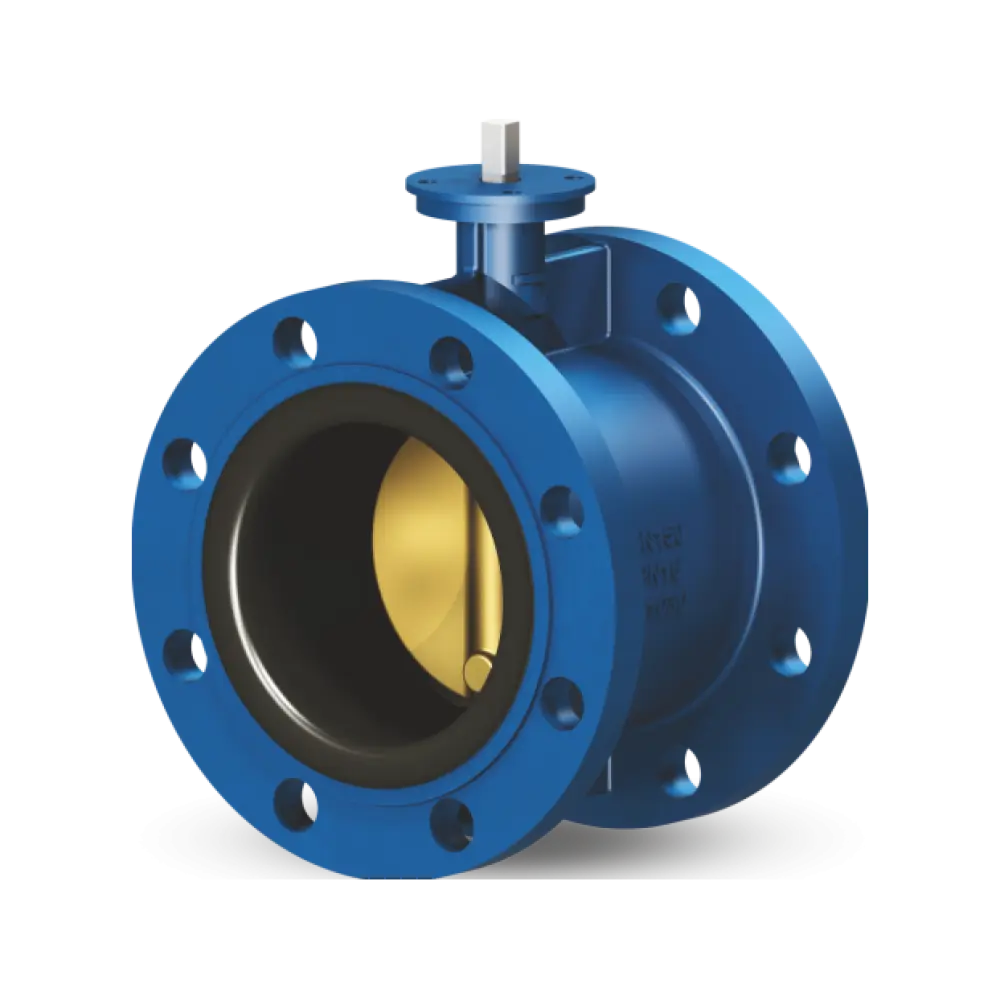 затвор дисковый фланцевый с вулканизированной NBR-манжетой длинный DN 65 PN 16