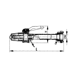 Фото товара ствол комбинированный с соединительными головками и быстросмыкающимися гайками DN 50 вид спереди