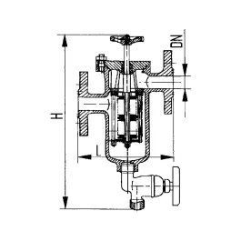 Фото товара фильтр щелевой фланцевый масла и топлива DN 32 вид спереди