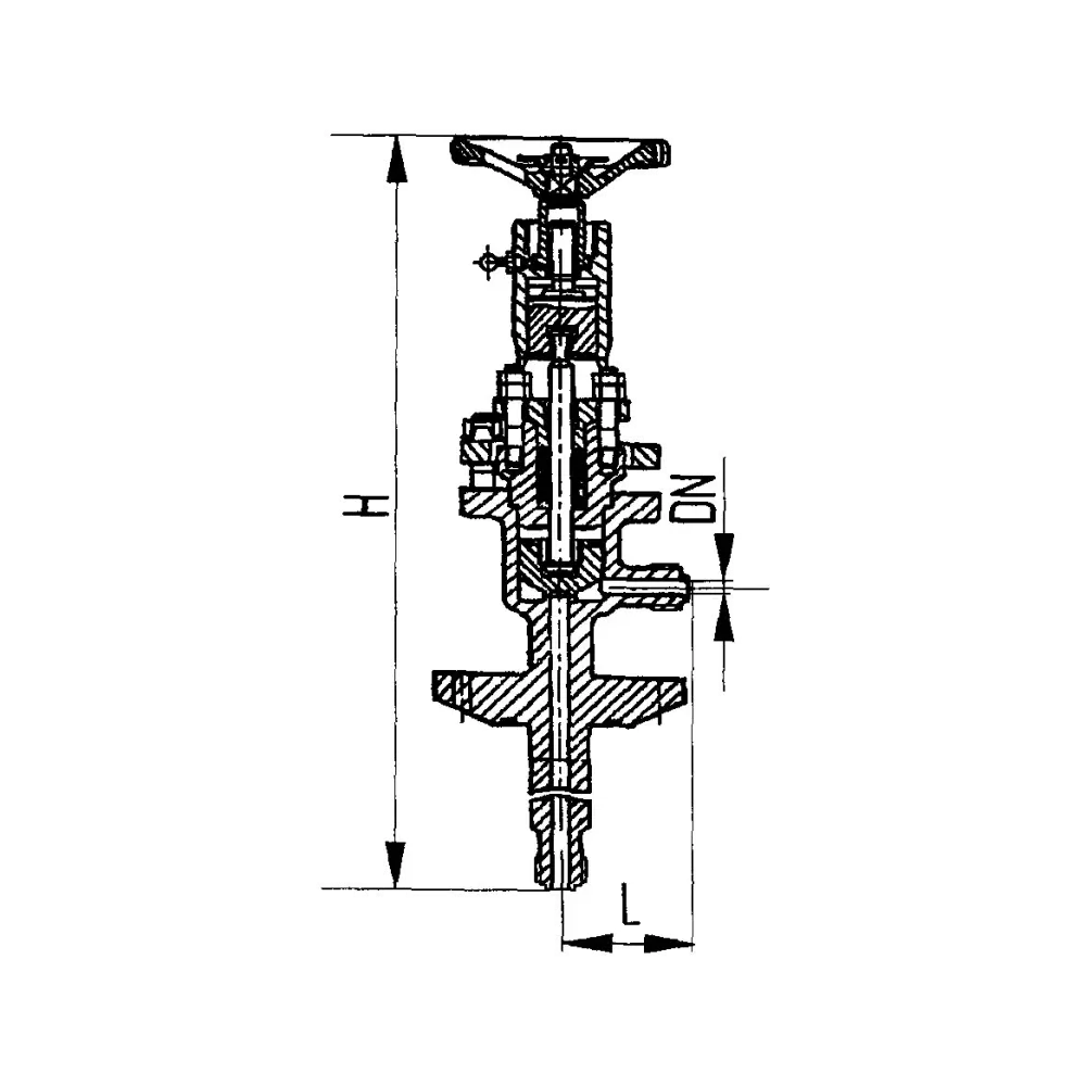 клапан запорный штуцерный угловой сальниковый бортовой DN 25
