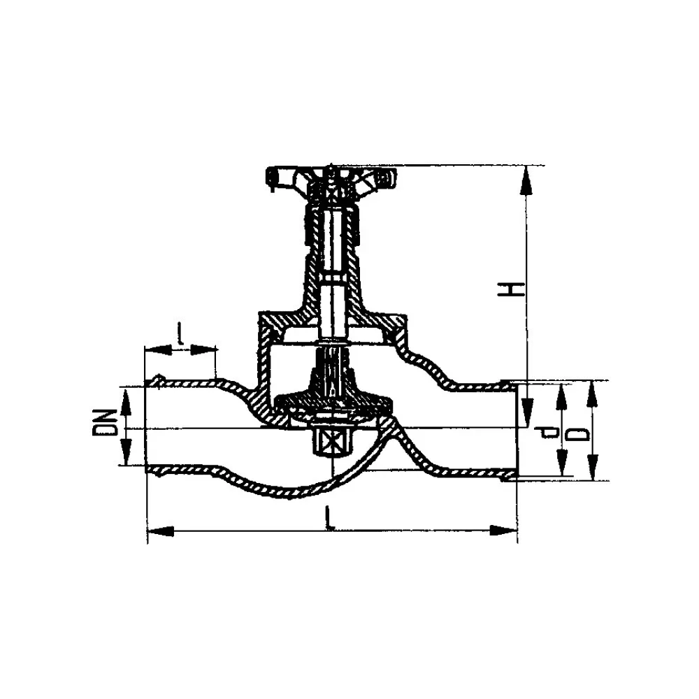 клапан невозвратно-запорный проходной с присоединением под дюрит DN 50