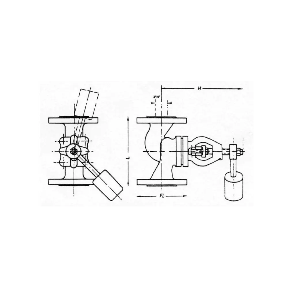 клапан самозапорный фланцевый проходной DN 80 PN 16