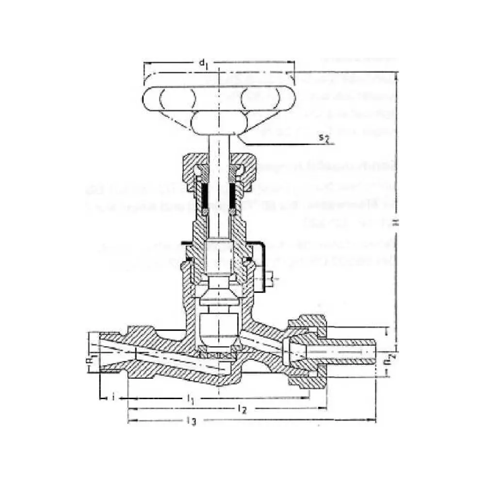 клапан угловой штуцерный DN 12x16 PN 40