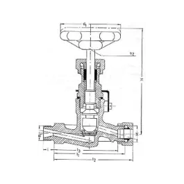Фото товара клапан невозвратно-запорный штуцерный проходной впуск внешняя резьба в соответствие с ISO 228/1 DN 12x16 PN 100 вид спереди