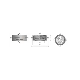 Фото товара клапан невозвратный межфланцевый корпус бронза DN 150 PN 16 вид спереди