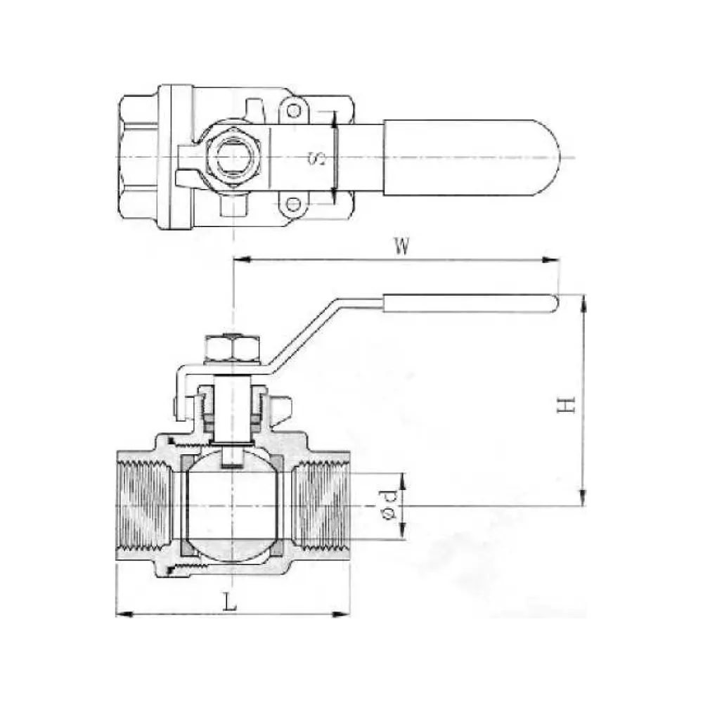 кран шаровый муфтовый DN G 1 PN 63