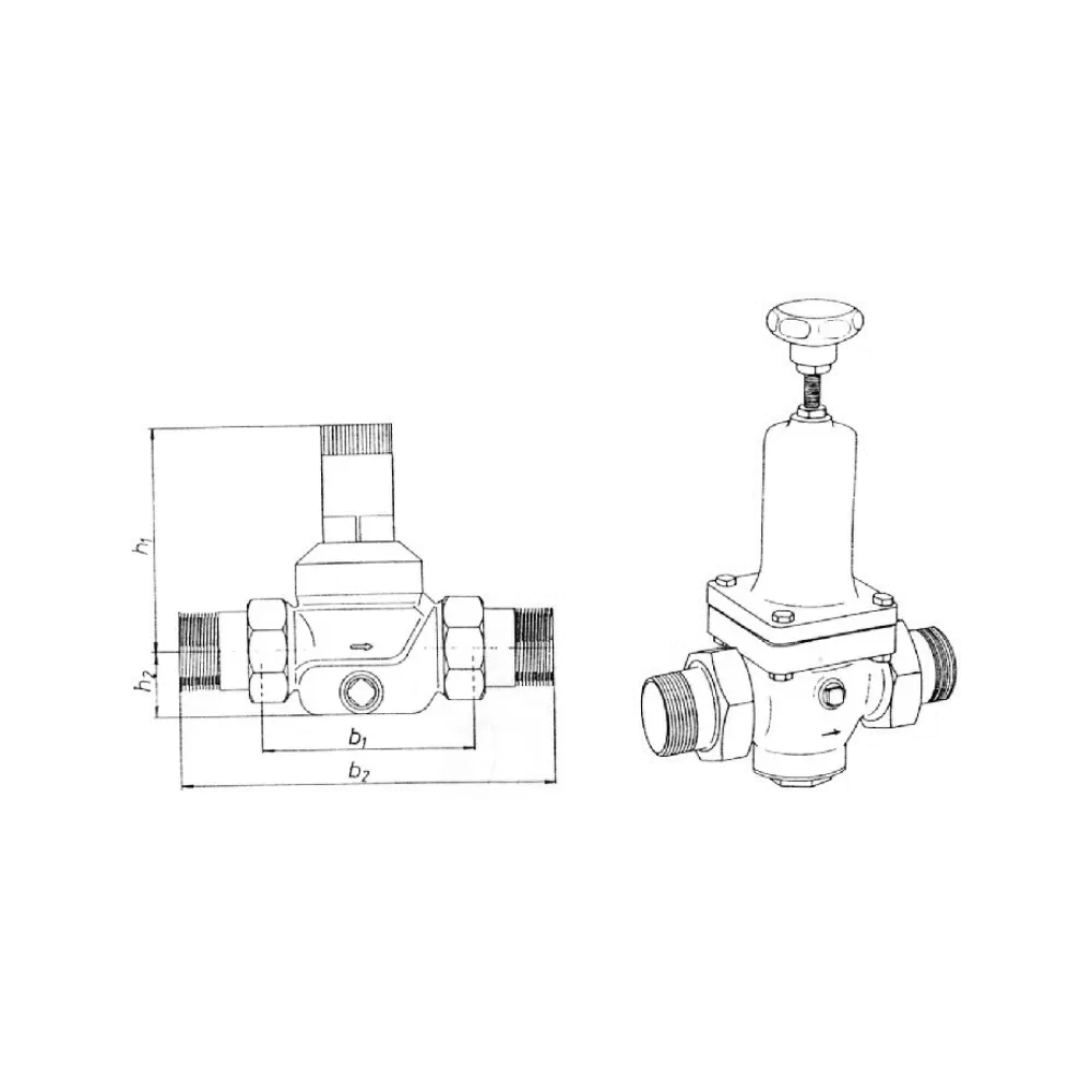 клапан редукционный для воды DN 25 PN 16