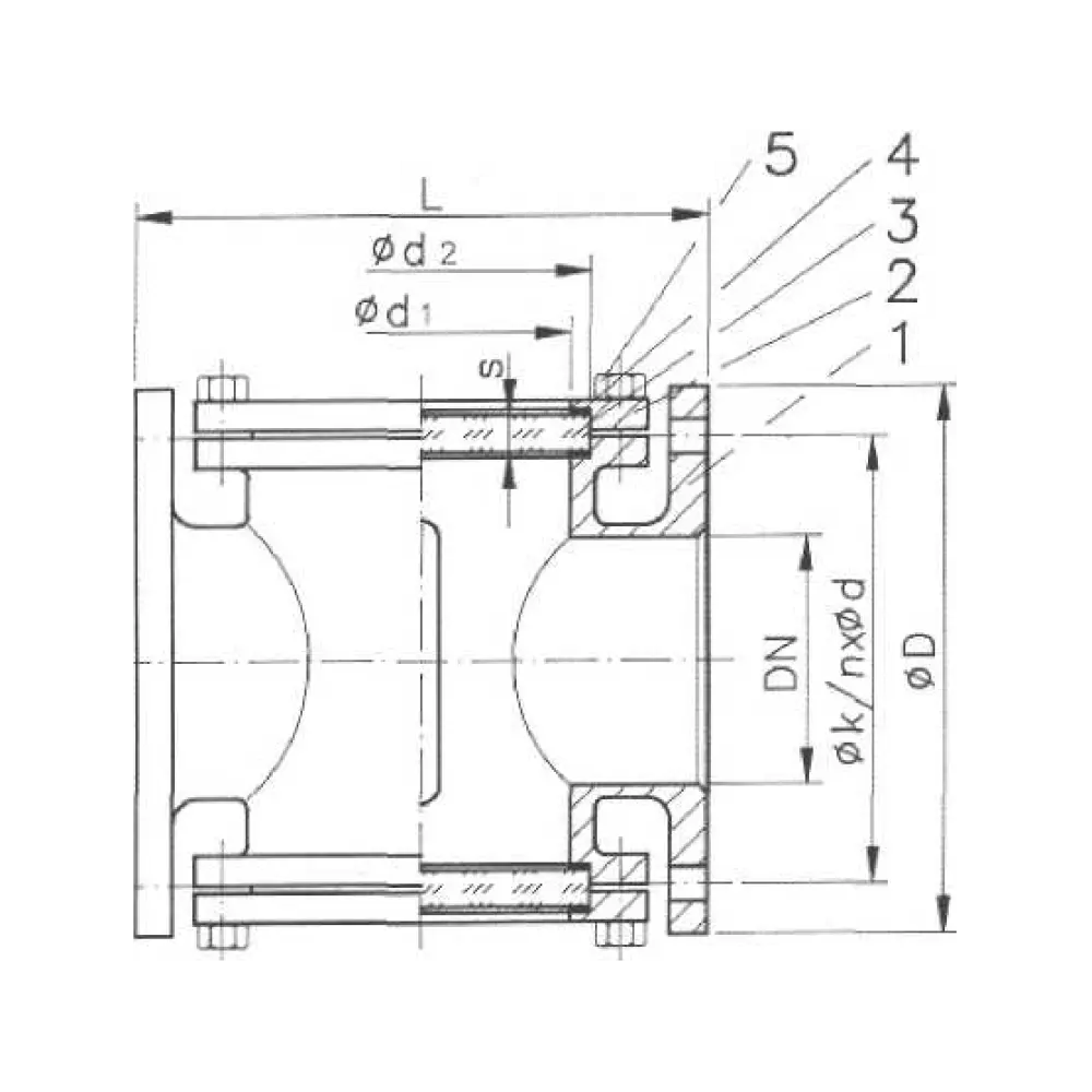 стекло смотровое фланцевое стандартное DN 20 PN 10