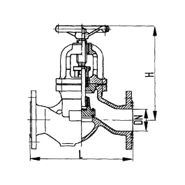 Фото товара клапан запорный фланцевый проходной для аммиака DN 100 PN 25 вид спереди