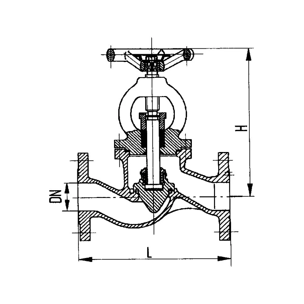 клапан запорный фланцевый проходной сальниковый специальный DN 32 PN 40