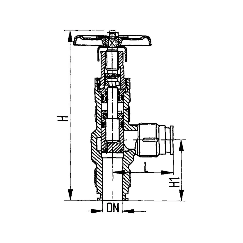 клапан запорный штуцерный угловой специальный DN 32 PN 160