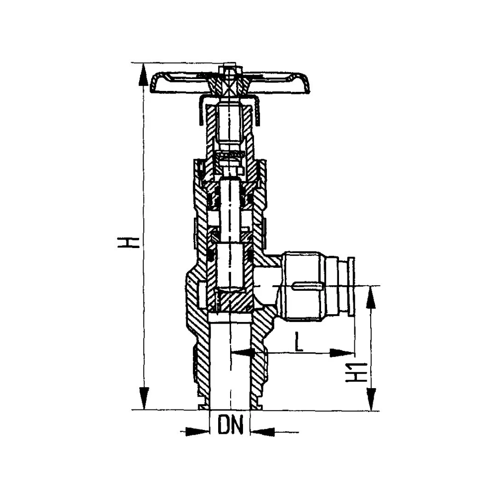 клапан запорный штуцерный угловой специальный DN 32 PN 250