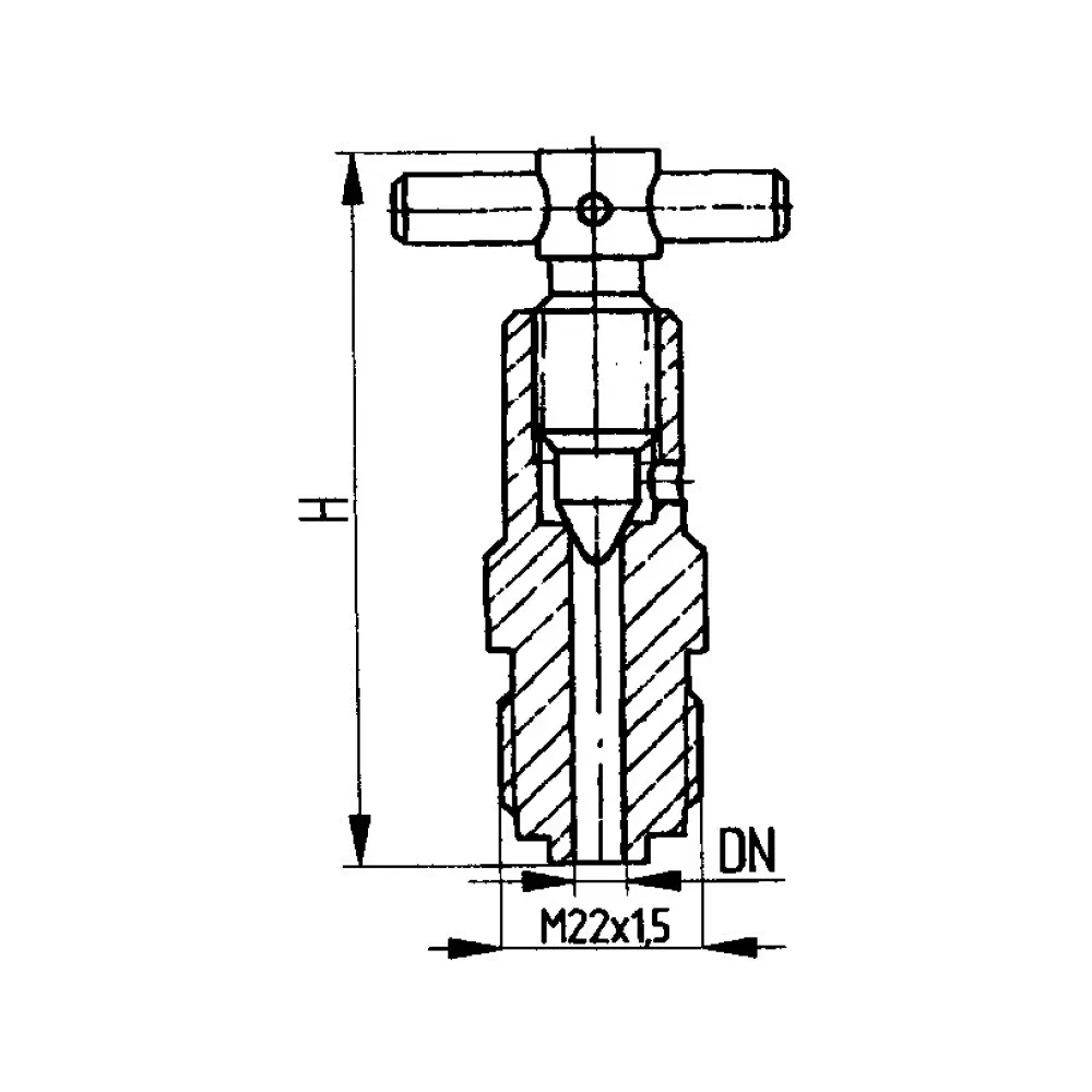 клапан пробный штуцерный угловой DN 6 PN 40