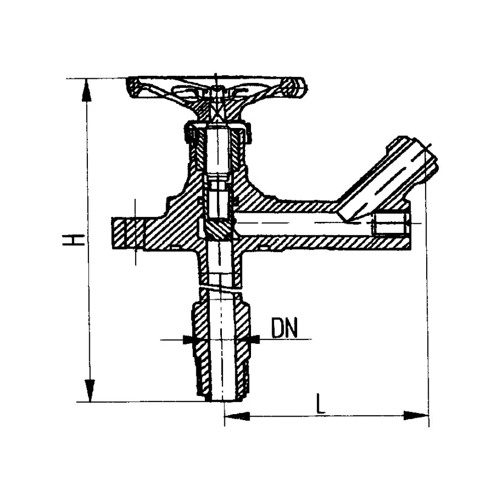 клапан запорный штуцерный угловой с бортовым фланцем бессальниковый DN 10 PN 100
