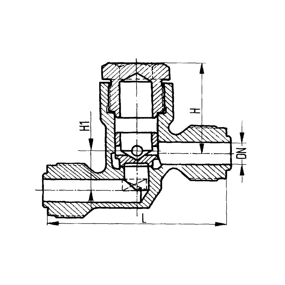 клапан невозвратный штуцерный проходной DN 20 PN 40
