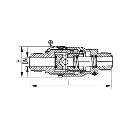 Фото товара клапан невозвратный штуцерный прямоточный DN 10 PN 250 вид спереди