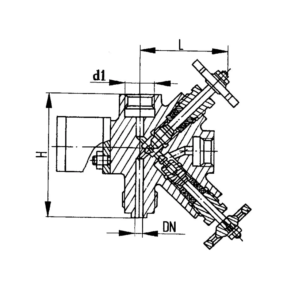 клапан для манометра штуцерный сальниковый DN 6 PN 25