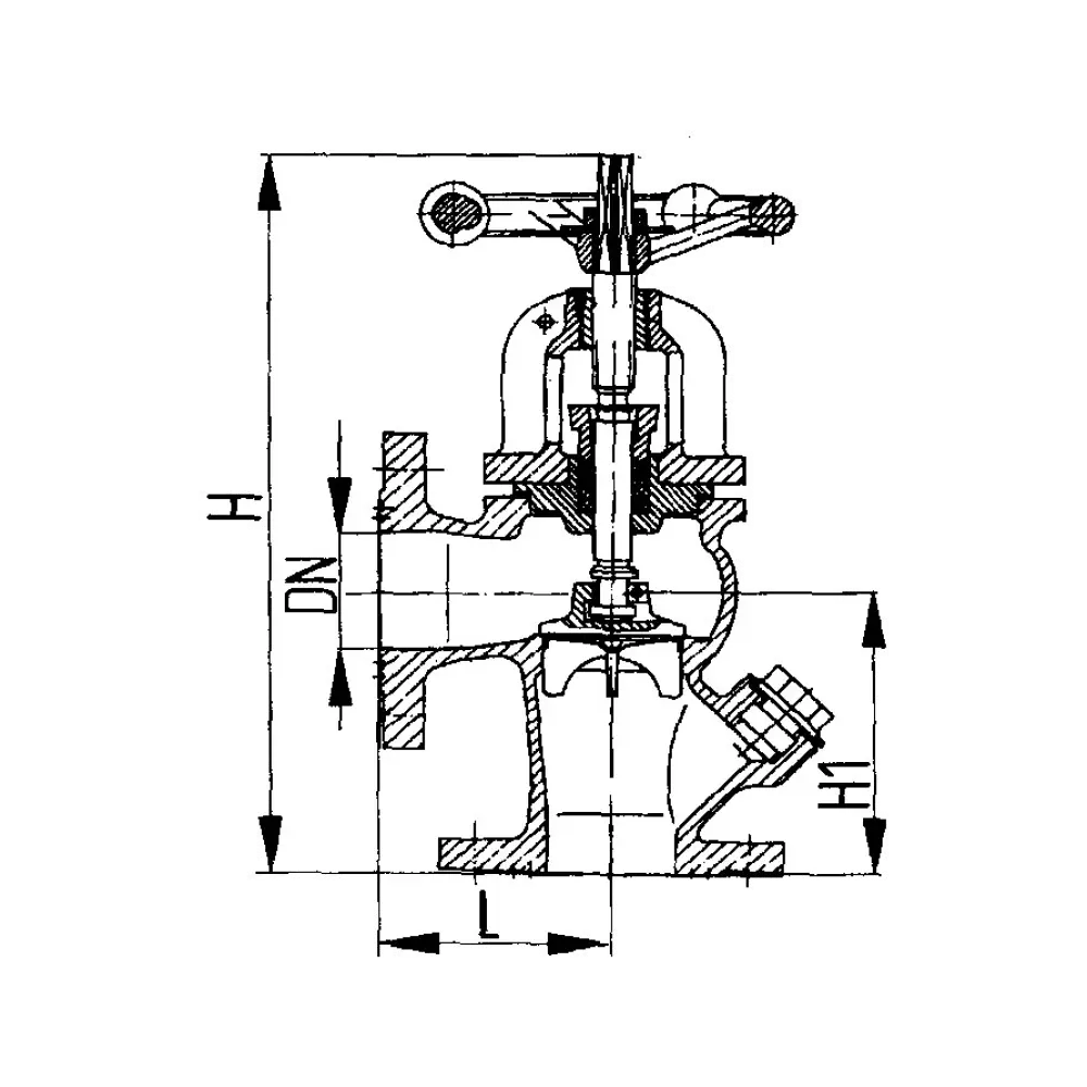 кингстон донный фланцевый сальниковый DN 125 PN 1