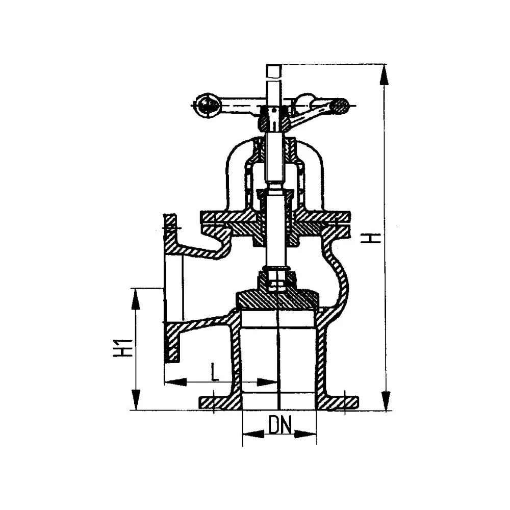 кингстон клапанного типа фланцевый сальниковый DN 400 PN 1