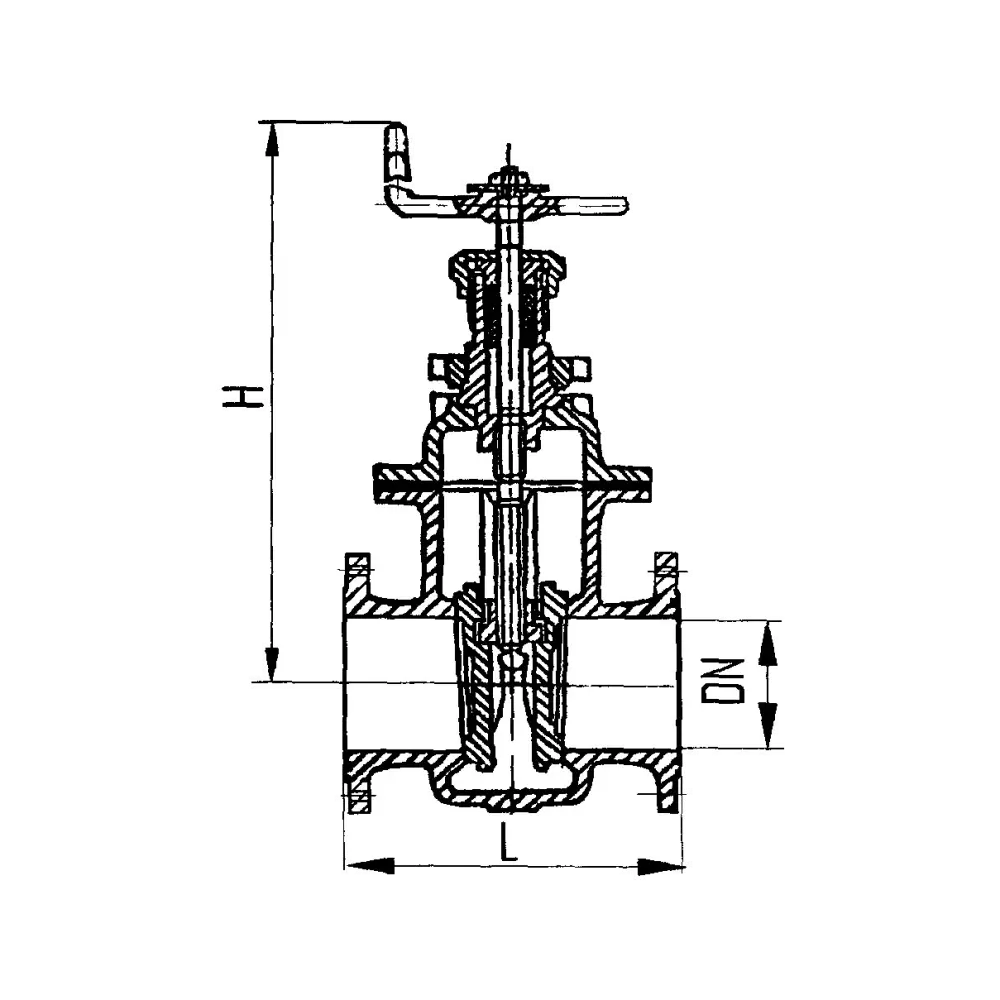 задвижка клинкетная фланцевая двухдисковая DN 150 PN 6