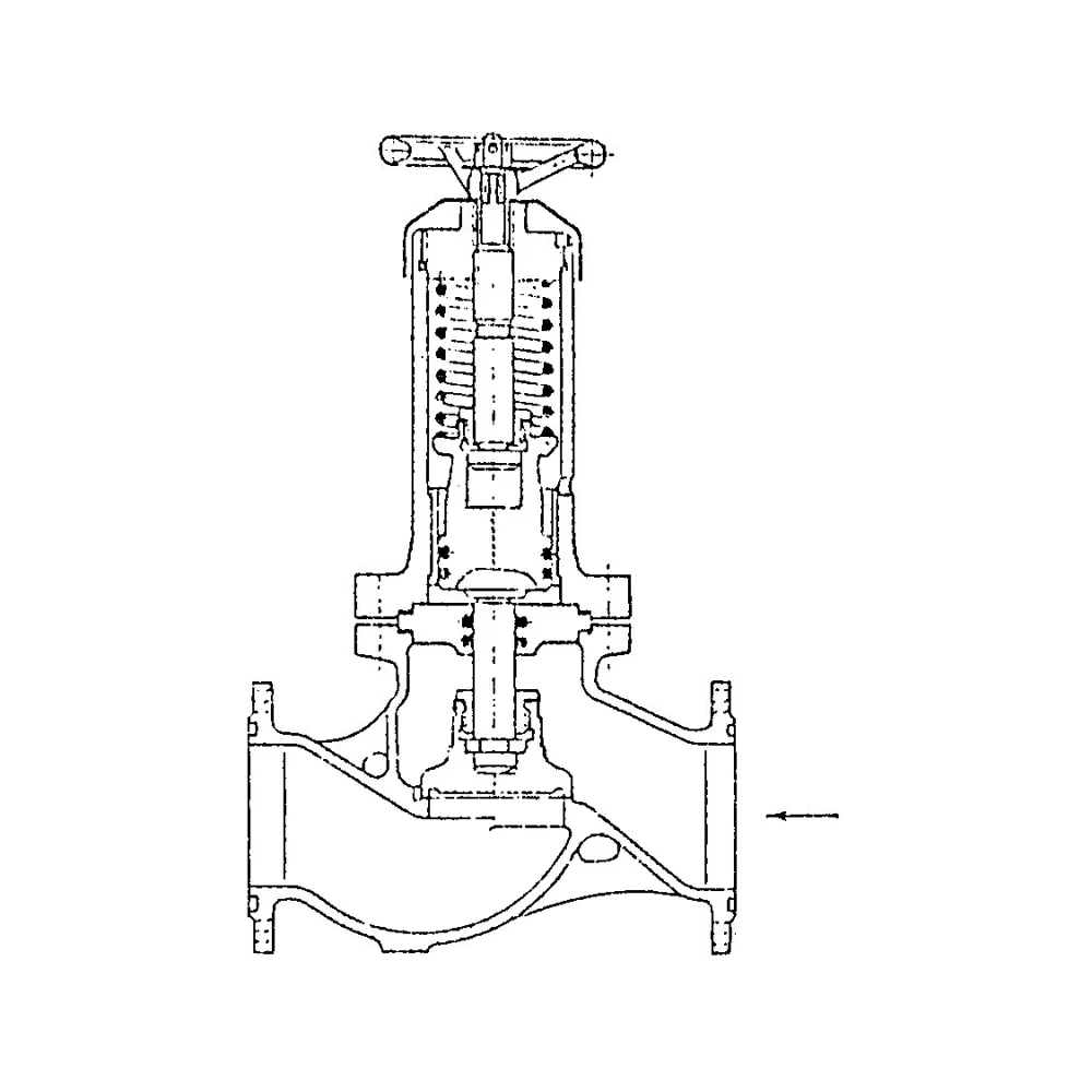 клапан запорный фланцевый проходной с сервоприводом прямого действия DN 100 PN 40