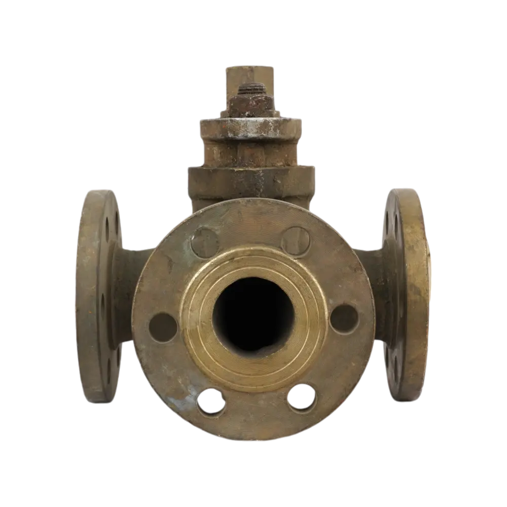 кран конусный под дюрит трехходовой сальниковый с Т-образной пробкой DN 40 PN 6