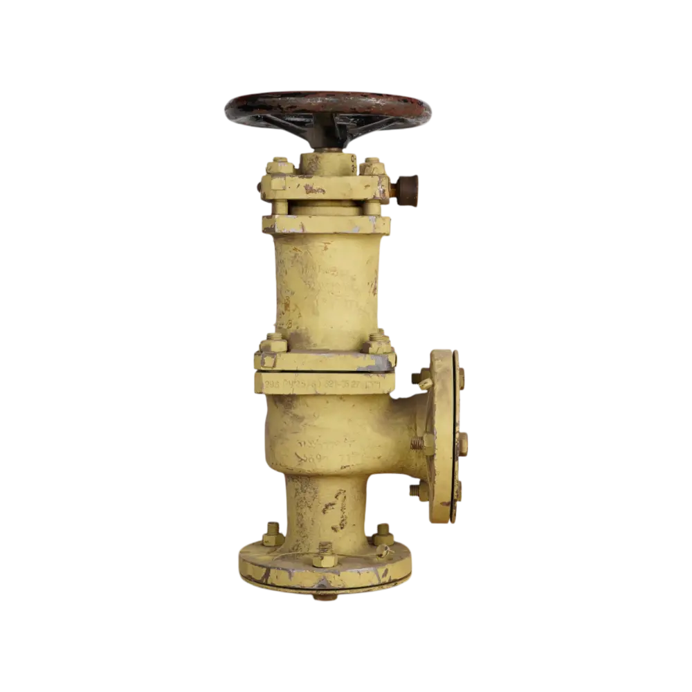 клапан запорный фланцевый угловой сильфонный из нержавеющей стали DN 50 PN 25