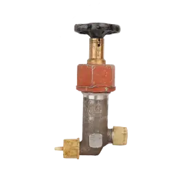 Фото товара клапан запорный штуцерный проходной бессальниковый с герметизацией DN 10 PN 63 вид спереди
