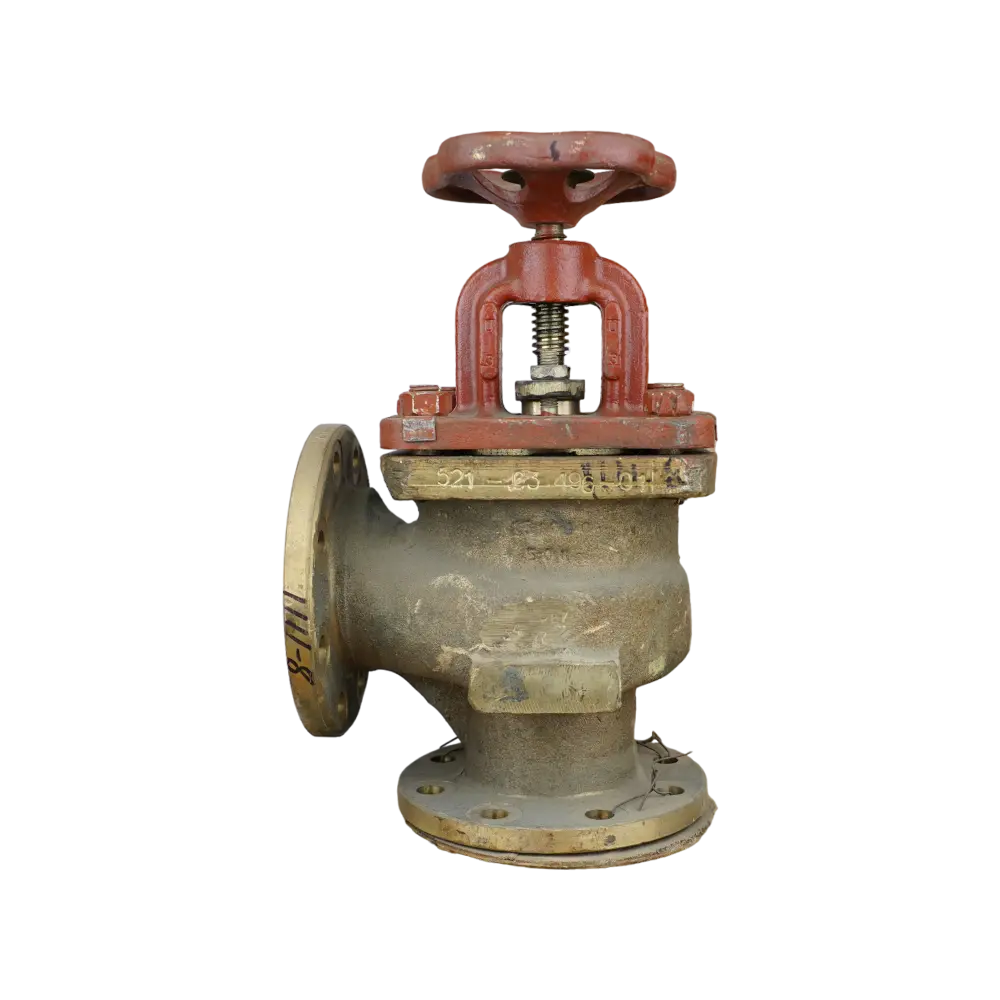 клапан запорный фланцевый угловой сальниковый бронзовый DN 80 PN 10