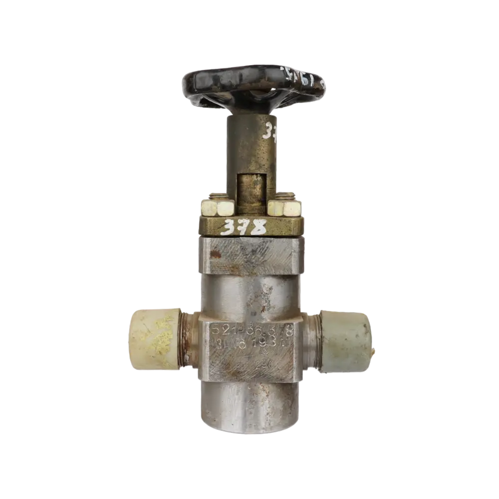 клапан запорный штуцерный проходной из нержавеющей стали DN 15 PN 400