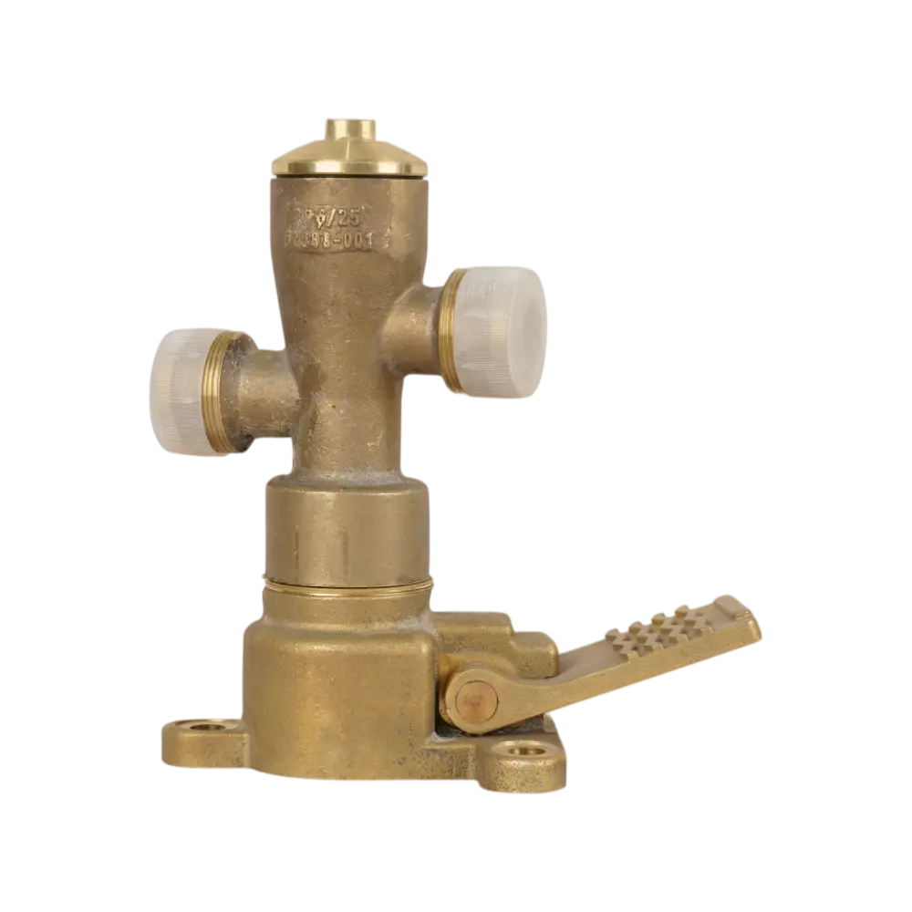 клапан штуцерный промывочный ножной бронзовый DN 25 PN 6