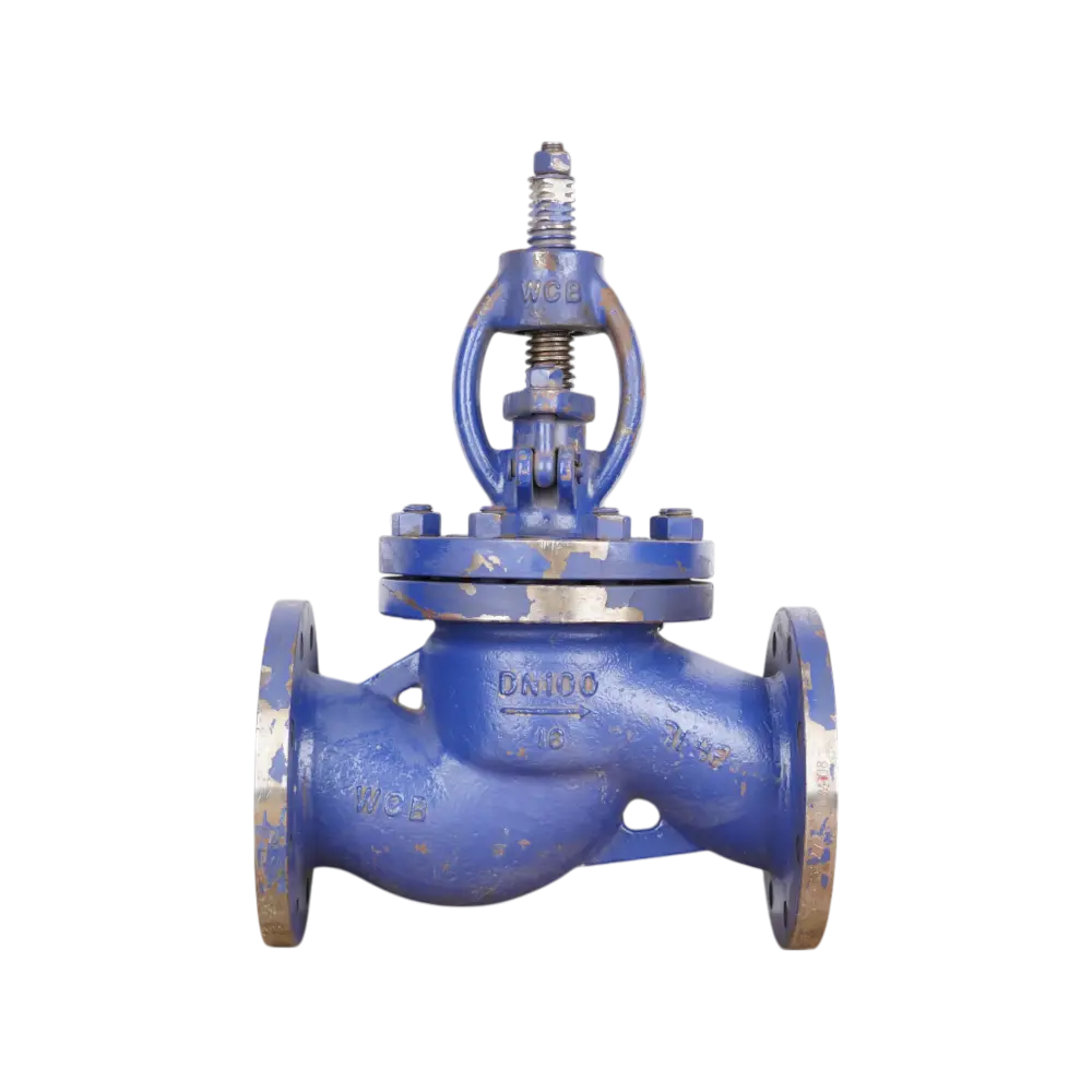 клапан запорный фланцевый проходной WCB импортный DN 100 PN 16