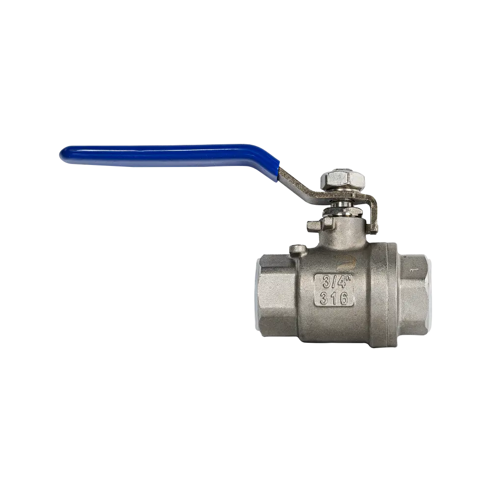 Кран шаровый муфтовый двусоставной AISI316 Dn 20 Pn 63